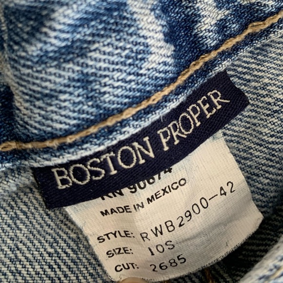 Boston Proper Jeans Women’s 10S 100% Cotton Split Ankle Medium Wash Short - Picture 6 of 13